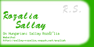 rozalia sallay business card